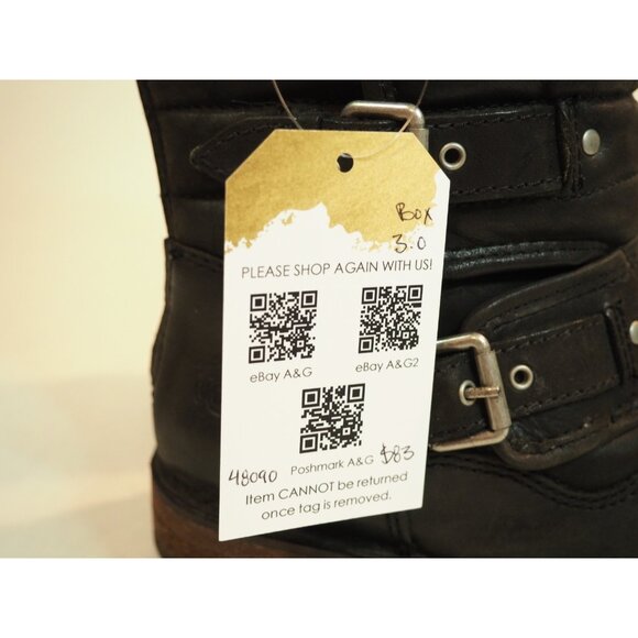 Ugg Dark Gray Leather Calf High Zipper Buckled Boots, Size 6 (US) - Picture 11 of 11